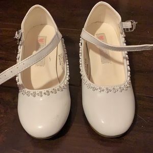 White Kitten Heel Dress Shoes